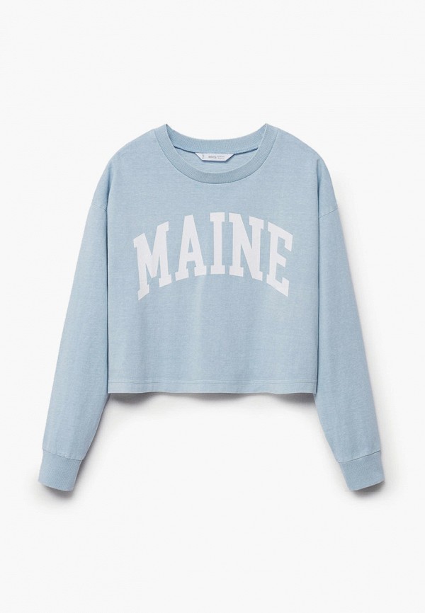 

Свитшот Mango Kids, Голубой, CROP
