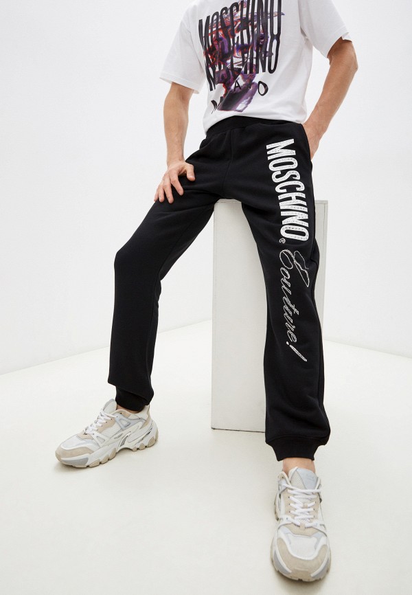 Брюки спортивные Moschino Couture, цвет черный, размер 48 A03047027 - фото 1