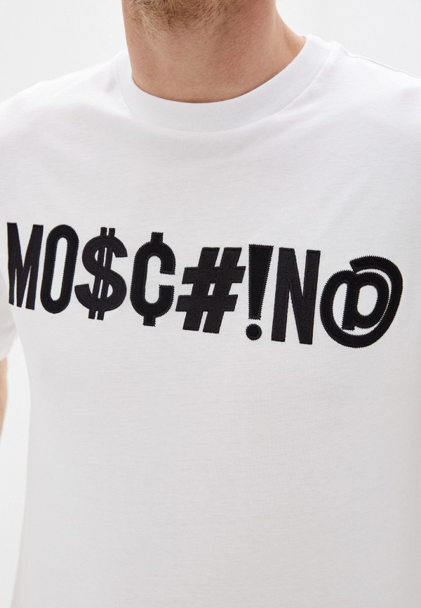 Футболка Moschino Couture, цвет белый, размер 48 A07137040 - фото 5