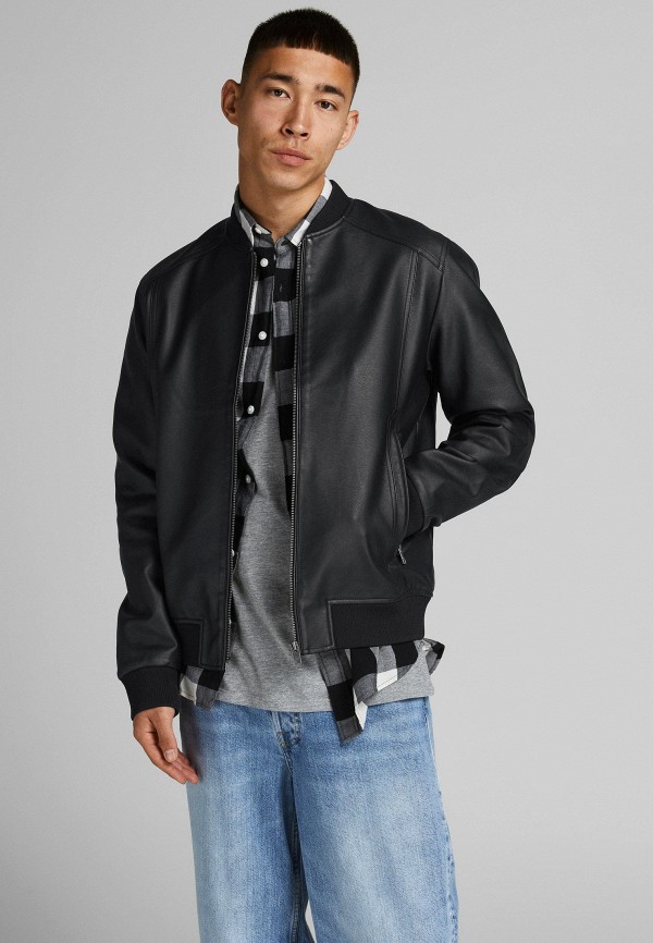 

Куртка кожаная Jack & Jones, Черный