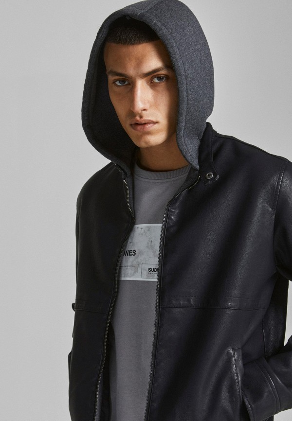 

Куртка кожаная Jack & Jones, Черный, Jack & Jones RTLAAP225101