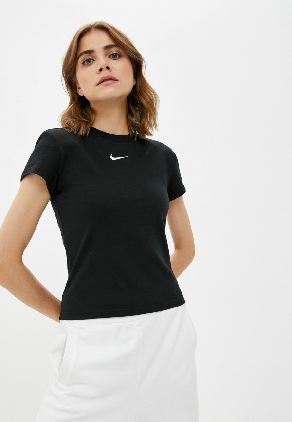 

Футболка Nike, Черный, W NSW ICN CLSH CAP SLV SS TOP