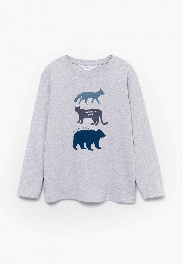 

Лонгслив Mango Kids, Серый, GRACIER