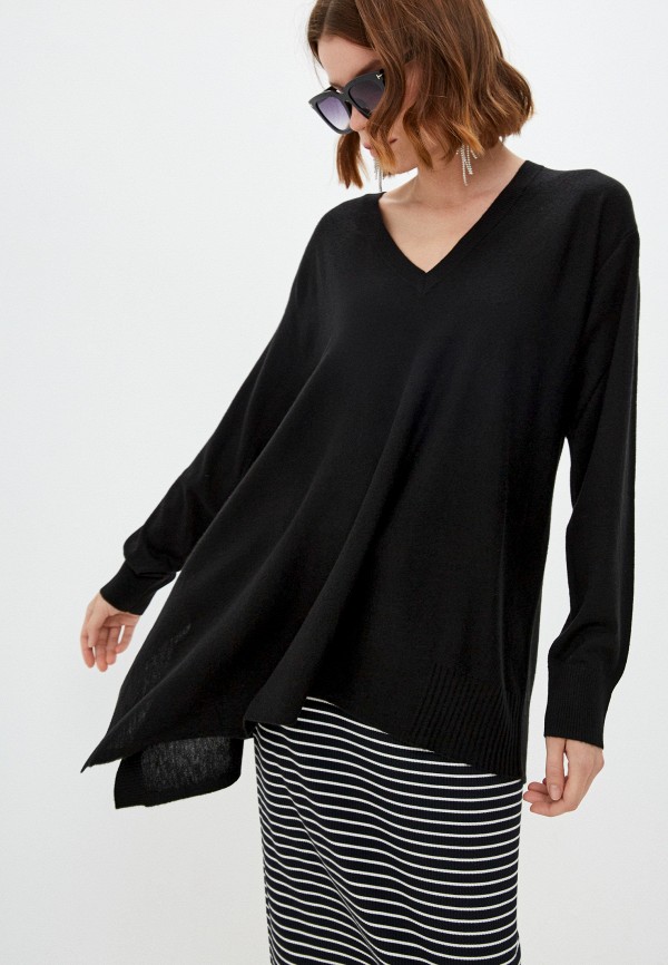 Пуловер Twinset Milano U&B, цвет черный, размер 40 212LI3NWW - фото 1