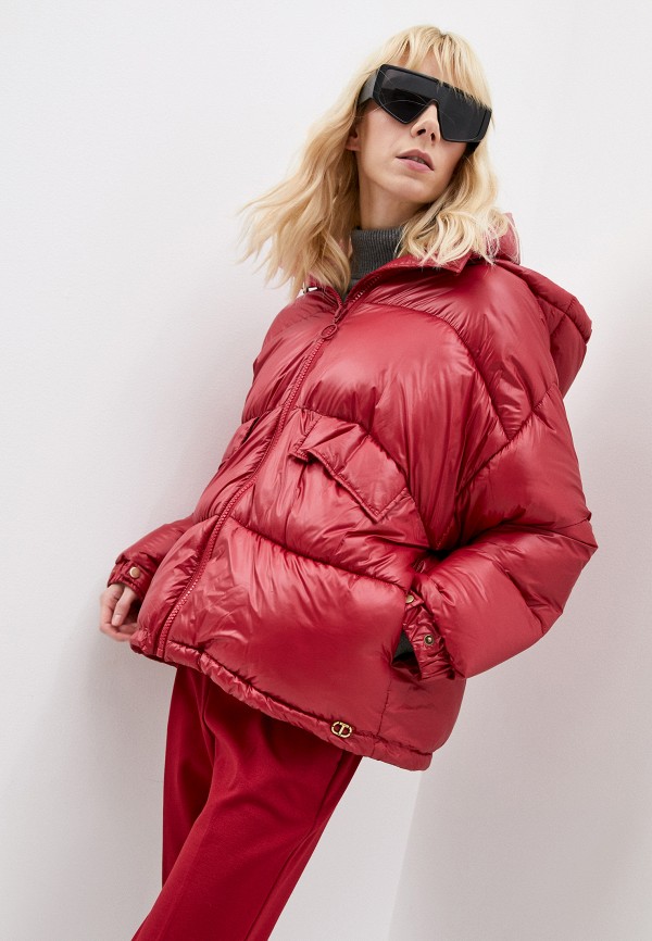 Куртка утепленная Twinset Milano, цвет бордовый, размер 40 212TP214E - фото 1
