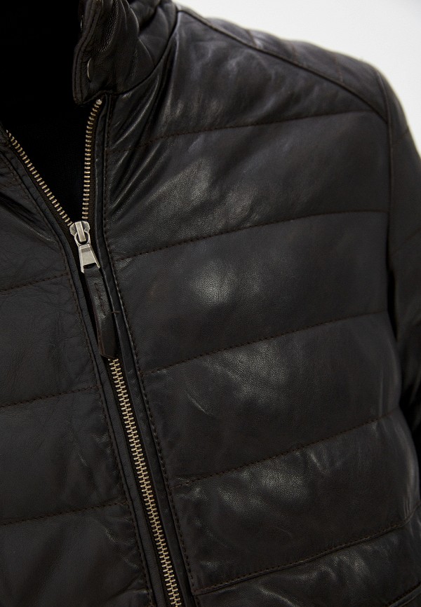 Куртка кожаная Blouson FUNGO, цвет коричневый, размер 48 601 - фото 6