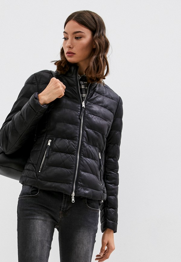 

Куртка кожаная Blouson, Черный, SINDEE, reversible