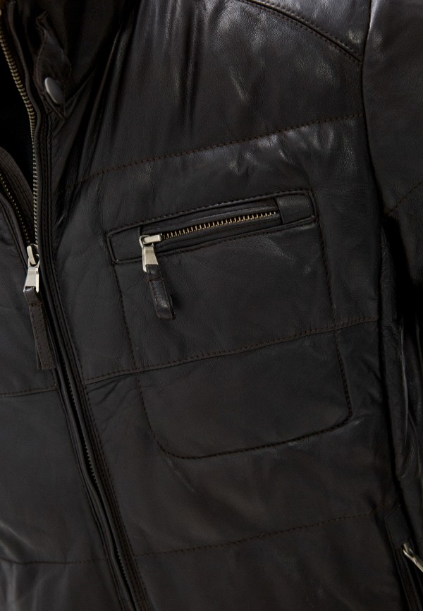 Куртка кожаная Blouson DAVIS, цвет коричневый, размер 48 606 - фото 6