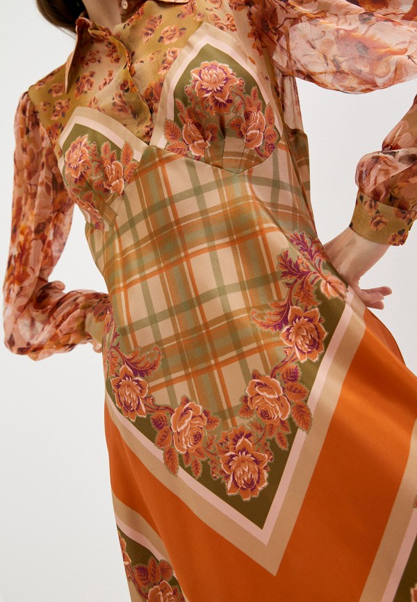 Платье Alberta Ferretti, цвет разноцветный, размер 40 A0418-6643 - фото 5