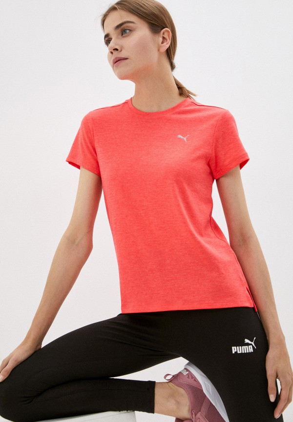 

Футболка спортивная PUMA, Коралловый, RUN FAVORITE HEATHER SS TEE W