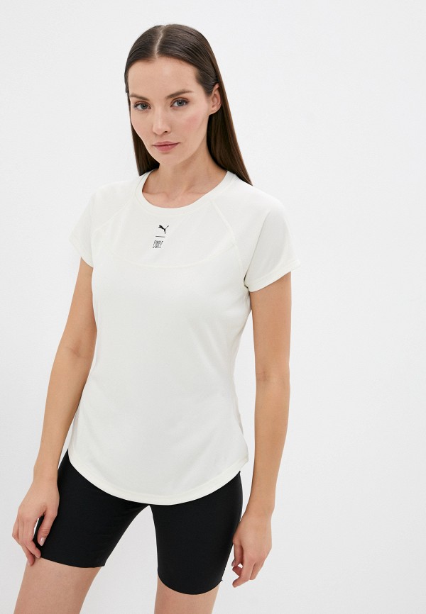 

Футболка спортивная PUMA, Бежевый, TRAIN FIRST MILE HIGH NECK SS TEE
