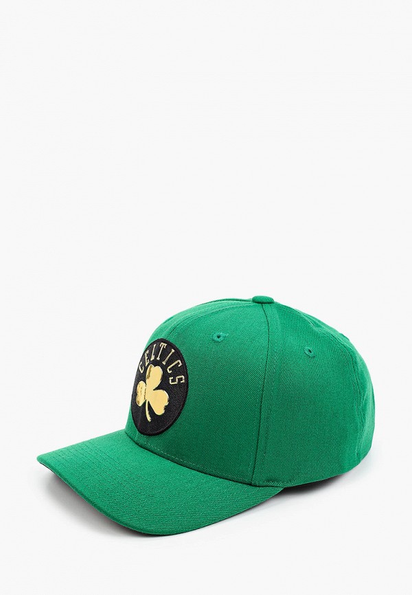 

Бейсболка Mitchell & Ness, Зеленый, NBA BOSTON CELTICS Golden Black Stretch Snapback