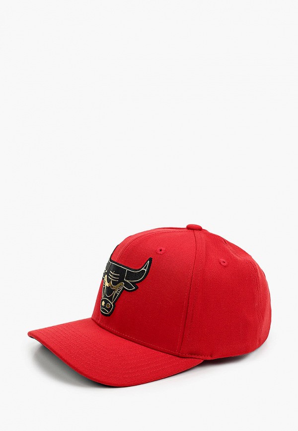 

Бейсболка Mitchell & Ness, Красный, NBA CHICAGO BULLS Golden Black Stretch Snapback