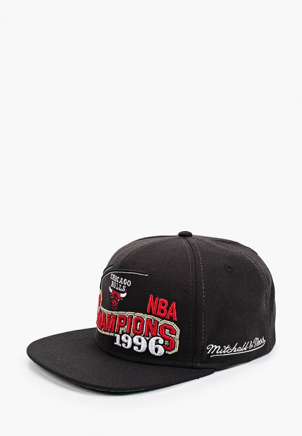 

Бейсболка Mitchell & Ness, Черный, NBA CHICAGO BULLS 96 Champions Wave Snapback HWC