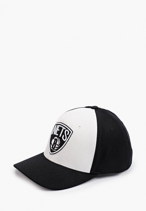 

Бейсболка Mitchell & Ness, Черный, NBA BROOKLYN NETS FRONT POST STRETCH SNAPBACK