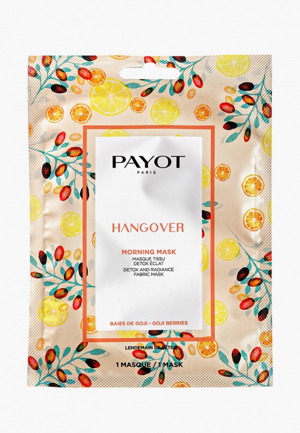 

Тканевая маска для лица Payot, Прозрачный, MORNING MASK детокс-маска придающая сияние, 19 мл