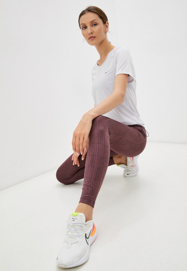 

Футболка спортивная Nike, Фиолетовый, W NK DF RUN DVN TOP SS
