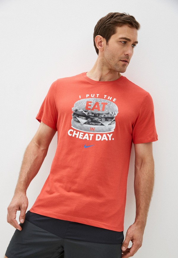 

Футболка спортивная Nike, Коралловый, M NK DF TEE HUMOR