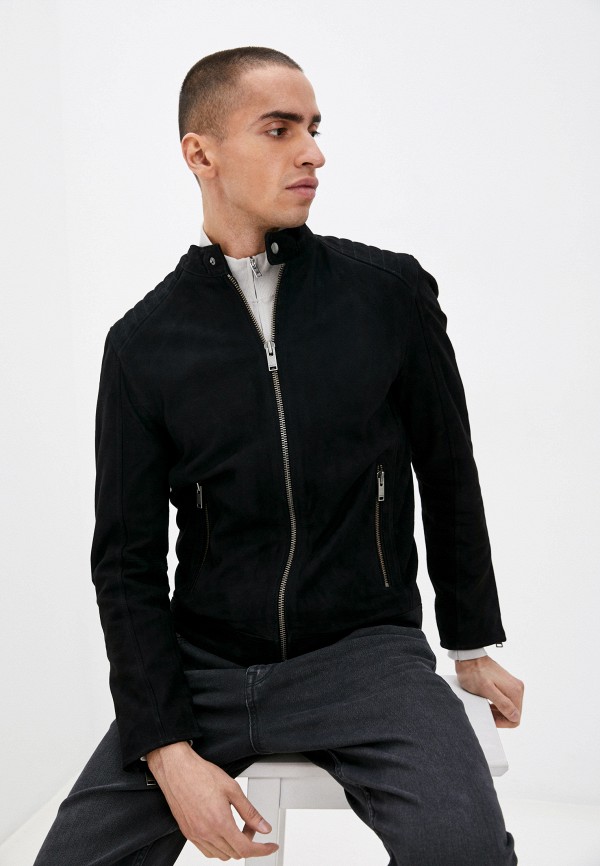 

Куртка кожаная Selected Homme, Черный