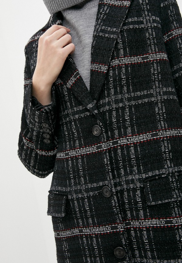 Пальто Karl Lagerfeld, цвет черный, размер 40 216W1501 - фото 5