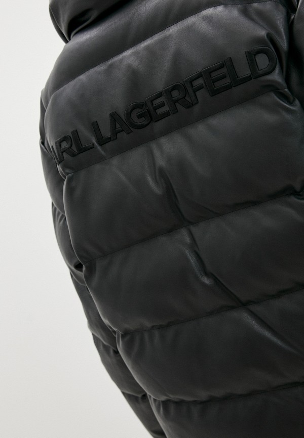 Куртка кожаная Karl Lagerfeld, цвет черный, размер 40 216W1582 - фото 5