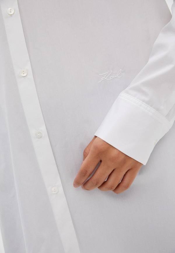 Рубашка Karl Lagerfeld, цвет белый, размер 40 216W1604 - фото 6