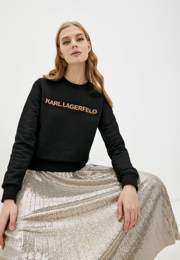 Свитшот Karl Lagerfeld, цвет черный, размер 40 216W1810 - фото 1