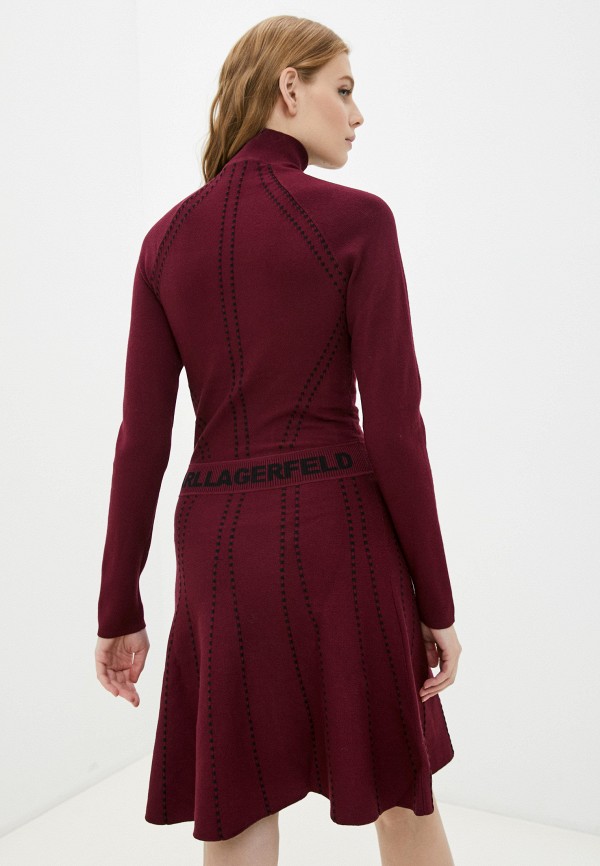 Платье Karl Lagerfeld, цвет бордовый, размер 40 216W2031 - фото 4