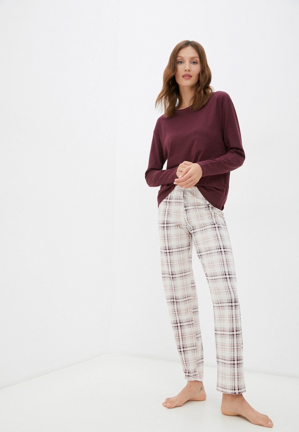 

Пижама Marks & Spencer, Бежевый;бордовый, Marks & Spencer RTLAAQ695701