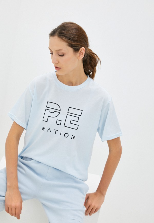 

Футболка P.E Nation, Голубой, HEADS UP TEE