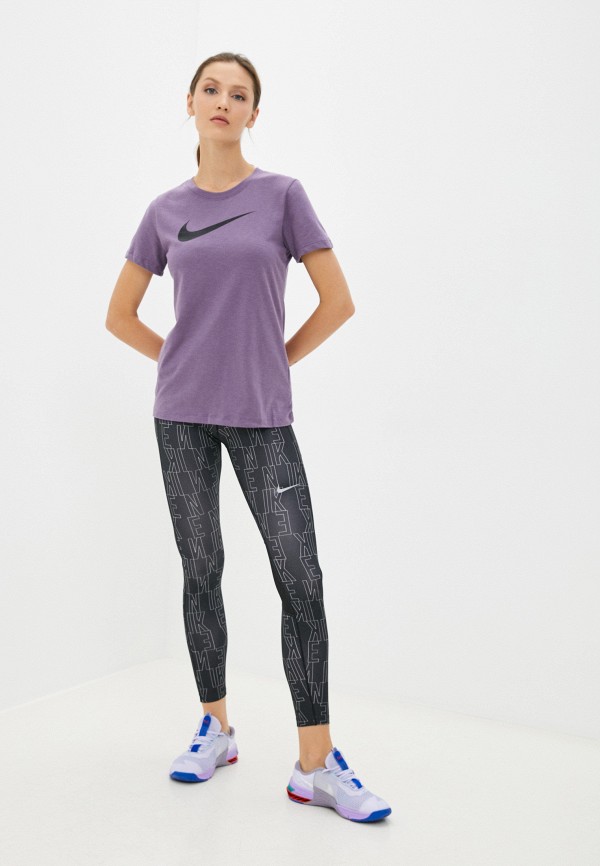

Футболка спортивная Nike, Фиолетовый, W NK DF TEE DFC CREW