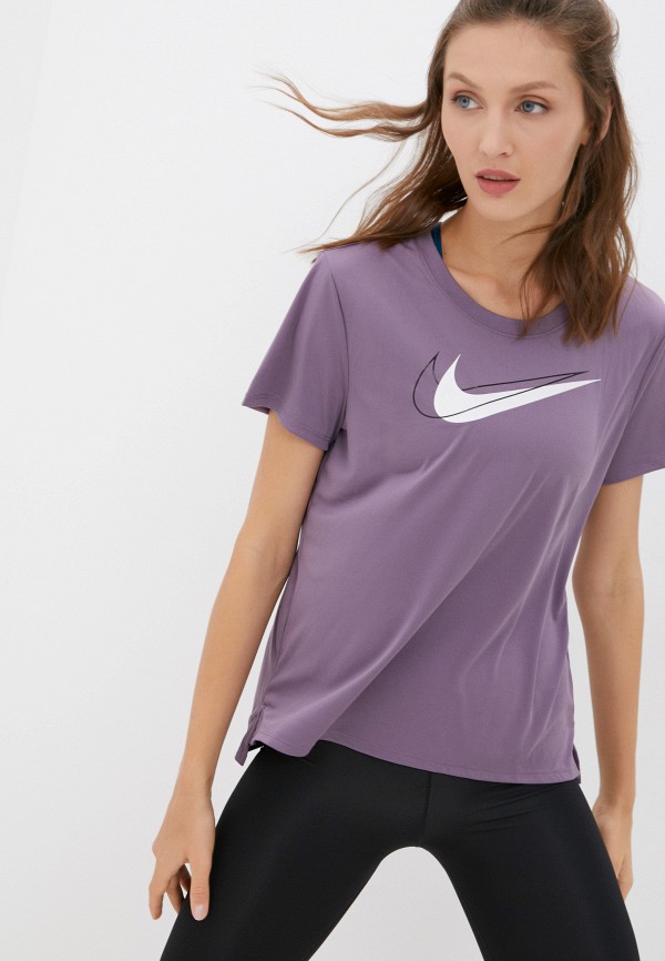 

Футболка спортивная Nike, Фиолетовый, W NK DF SWSH RUN TOP SS