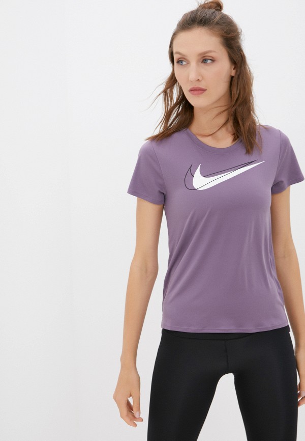 

Футболка спортивная Nike, Фиолетовый, W NK DF SWSH RUN TOP SS