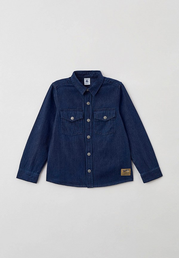 

Рубашка джинсовая Petit Bateau, Синий, Petit Bateau RTLAAQ757201