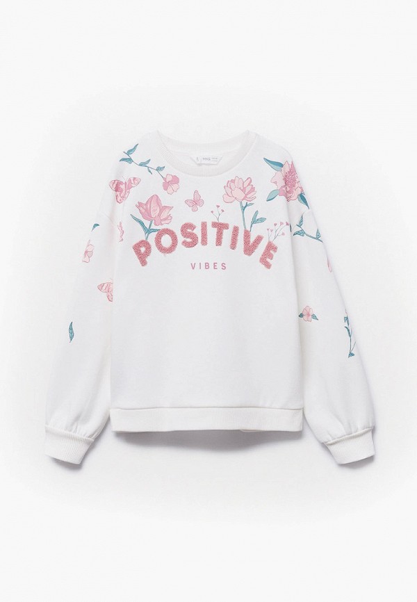 

Свитшот Mango Kids, Белый, VIBES