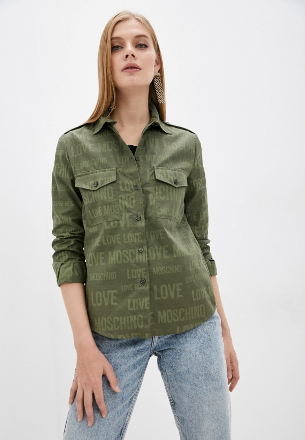 

Рубашка Love Moschino, Хаки