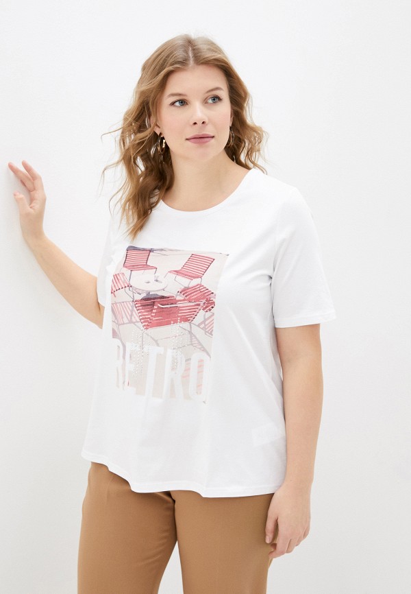 

Футболка Ulla Popken, Белый, Ulla Popken RTLAAQ875301