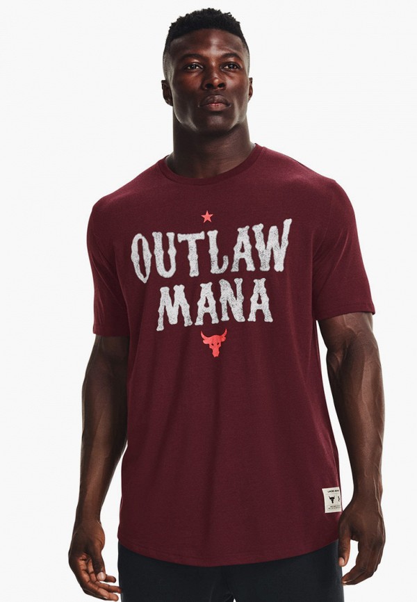 

Футболка спортивная Under Armour, Бордовый, UA Project Rock Outlaw SS