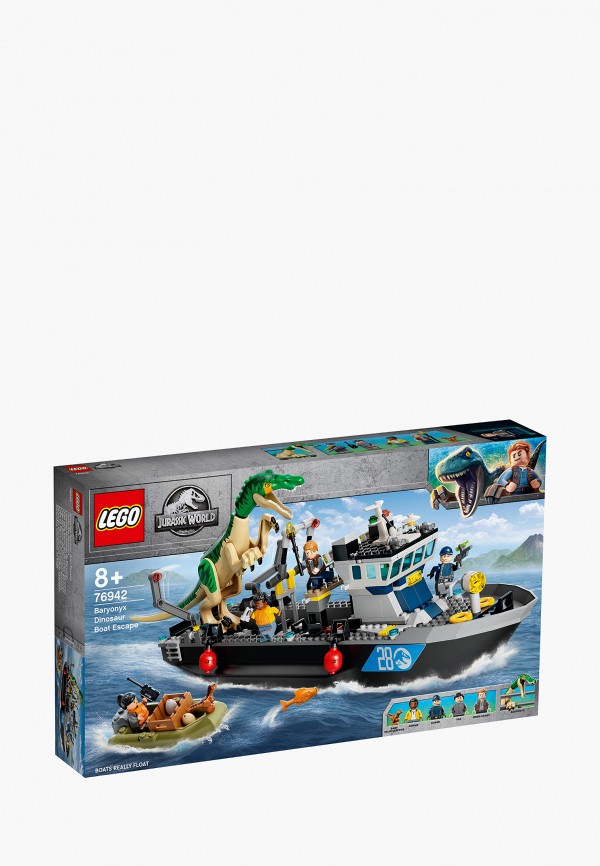 

Конструктор LEGO, Разноцветный, "Побег барионикса на катере", 308 деталей