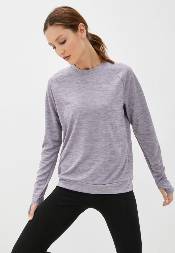 

Лонгслив спортивный Nike, Серый, W NK DF PACER CREW