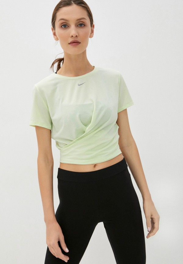 

Футболка спортивная Nike, Зеленый, W NK ONE LUXE DF SS STD TW TP