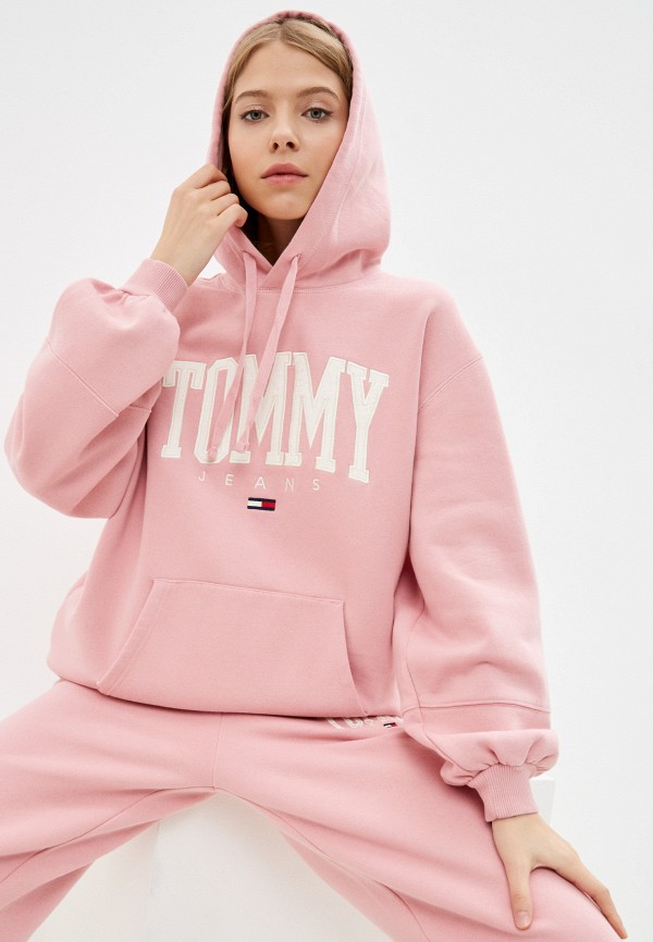 

Худи Tommy Jeans, Розовый, COLLEGIATE