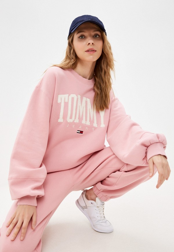 

Свитшот Tommy Jeans, Розовый, COLLEGIATE