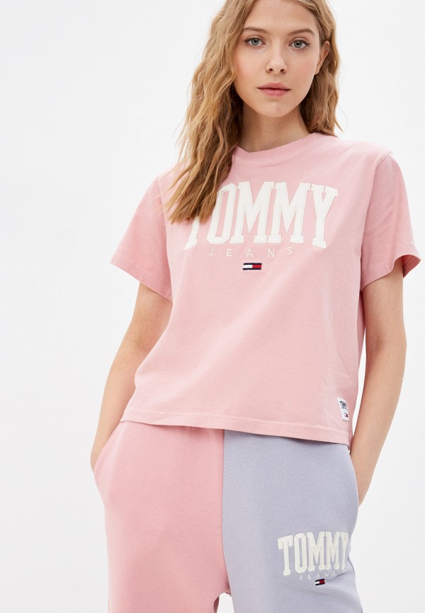 

Футболка Tommy Jeans, Розовый, COLLEGIATE
