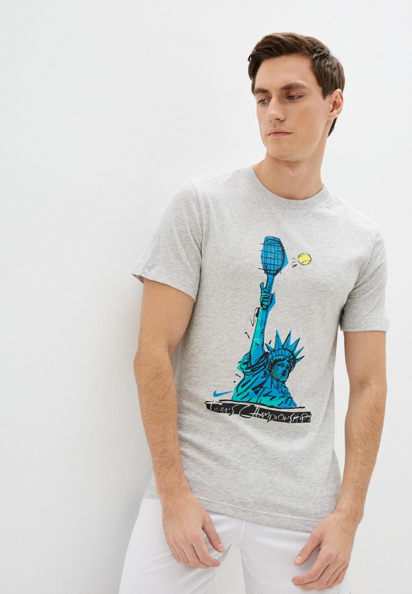 

Футболка спортивная Nike, Серый, M NKCT DF TEE NYC LIBERTY