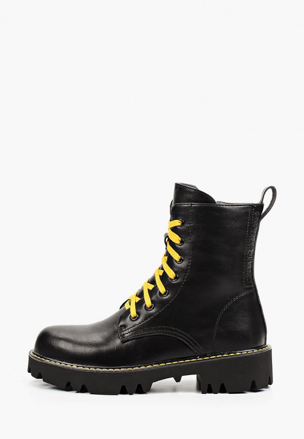 Ботинки для девочки Kenkä TQO_25-376_black-yellow