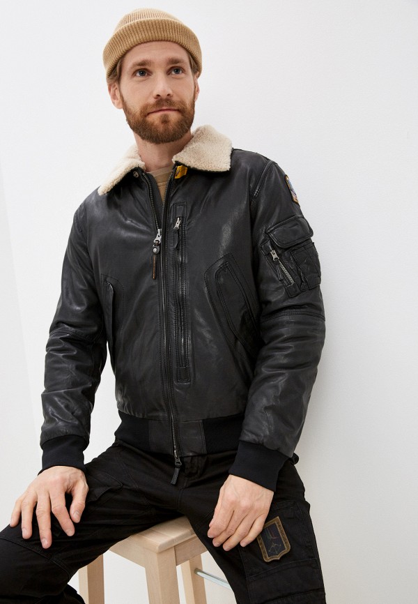 

Куртка кожаная Parajumpers, Черный, JOCH LEATHER