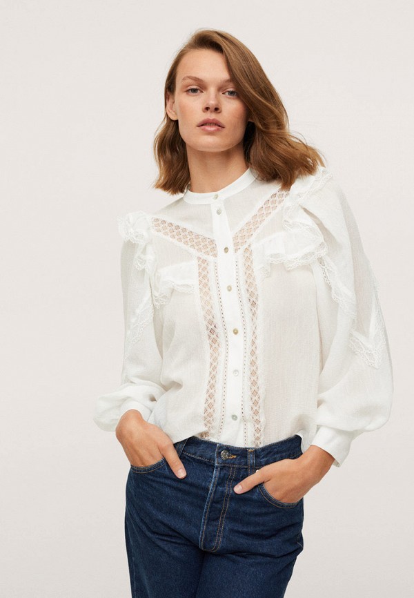 

Блуза Mango, Белый, Mango RTLAAR704501