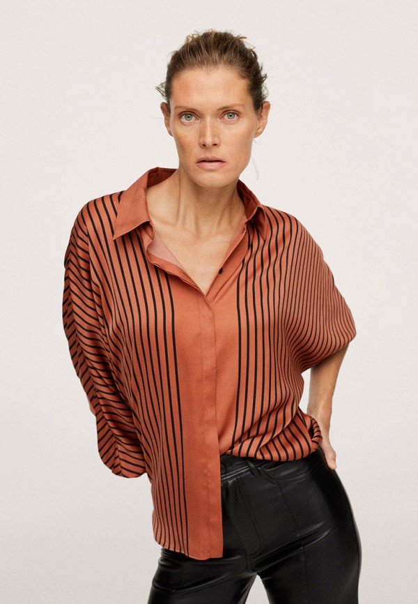 

Блуза Mango, Коричневый, LINEAS