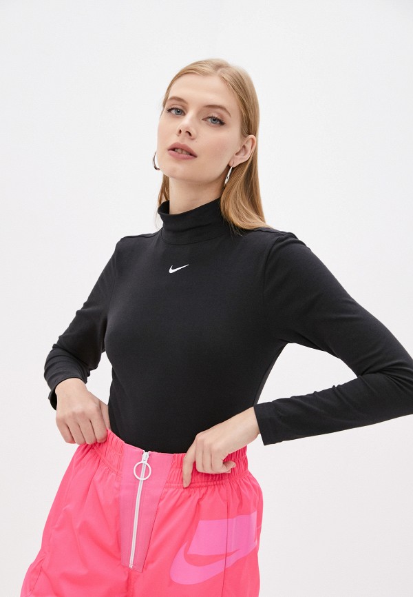 

Лонгслив Nike, Черный, W NSW ESSNTL MOCK LS TOP